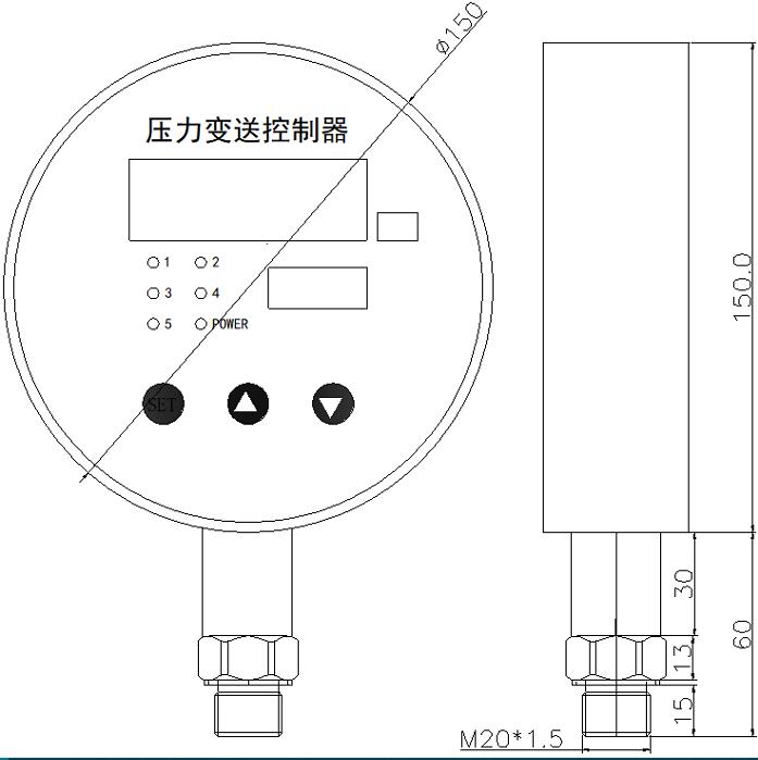 HDK150数字91抖阴视频污下载控制器尺寸图 HDK150数字91抖阴视频污下载控制器尺寸图