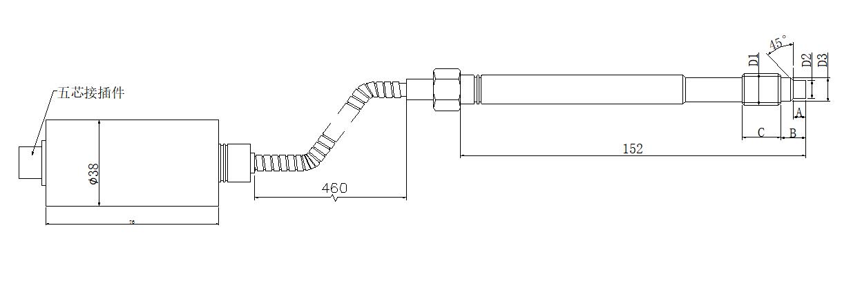 PT123高温熔体91抖阴视频污下载传感器尺寸图
